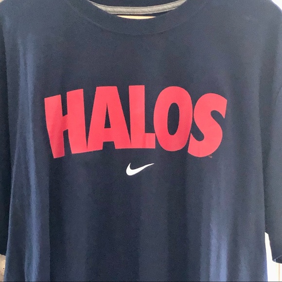 🌴⚾️ NWT Nike California Angels Baseball XXL HALOS Navy Blue T-Shirt - Picture 2 of 7